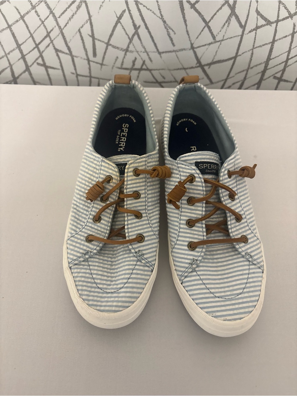 Sperry Crest Vibe Striped Sneakers - Size 10